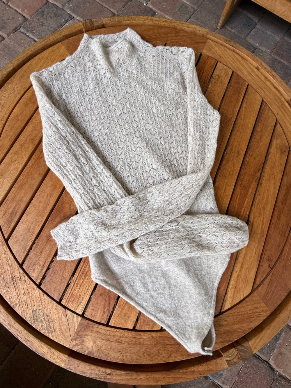 Abercrombie & Fitch Merino Wool-Blend Pointelle Bodysuit